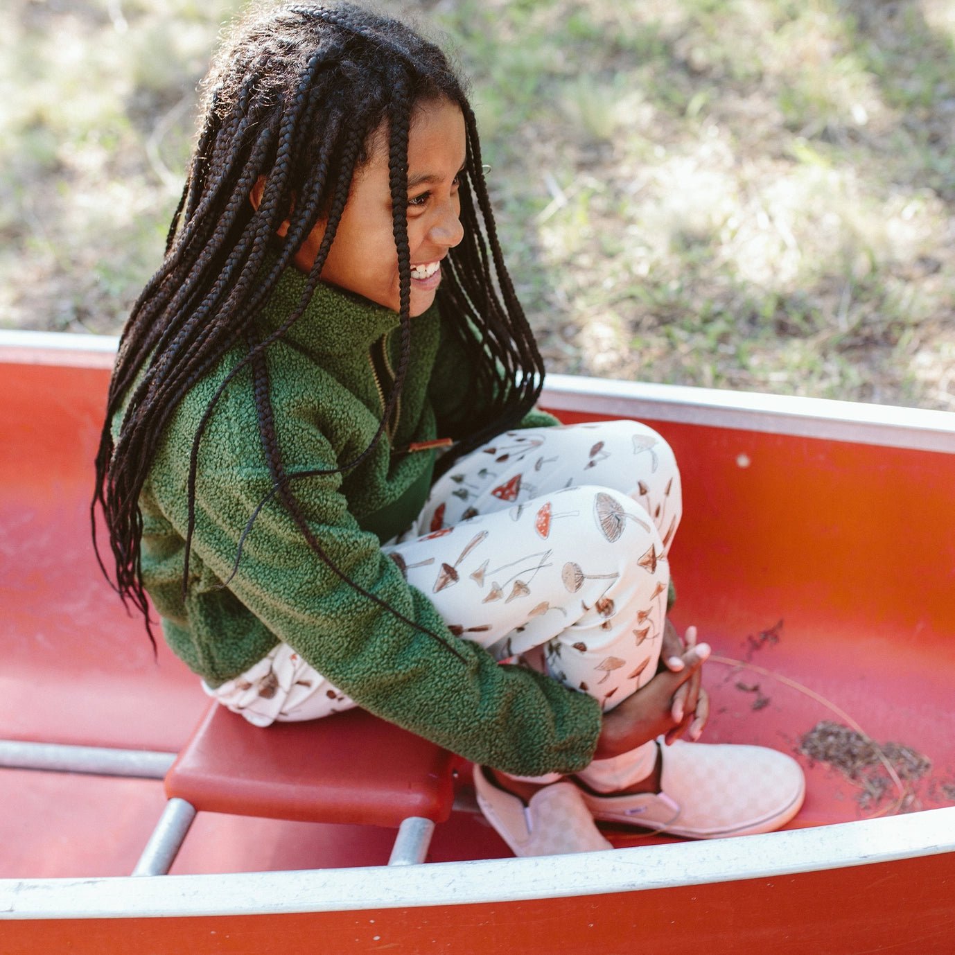 Sherpa Zip Pullover - Spruce - Bossy Beans