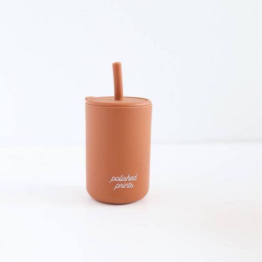 Silicone Straw Cup (Toasted Nut) - Bossy Beans