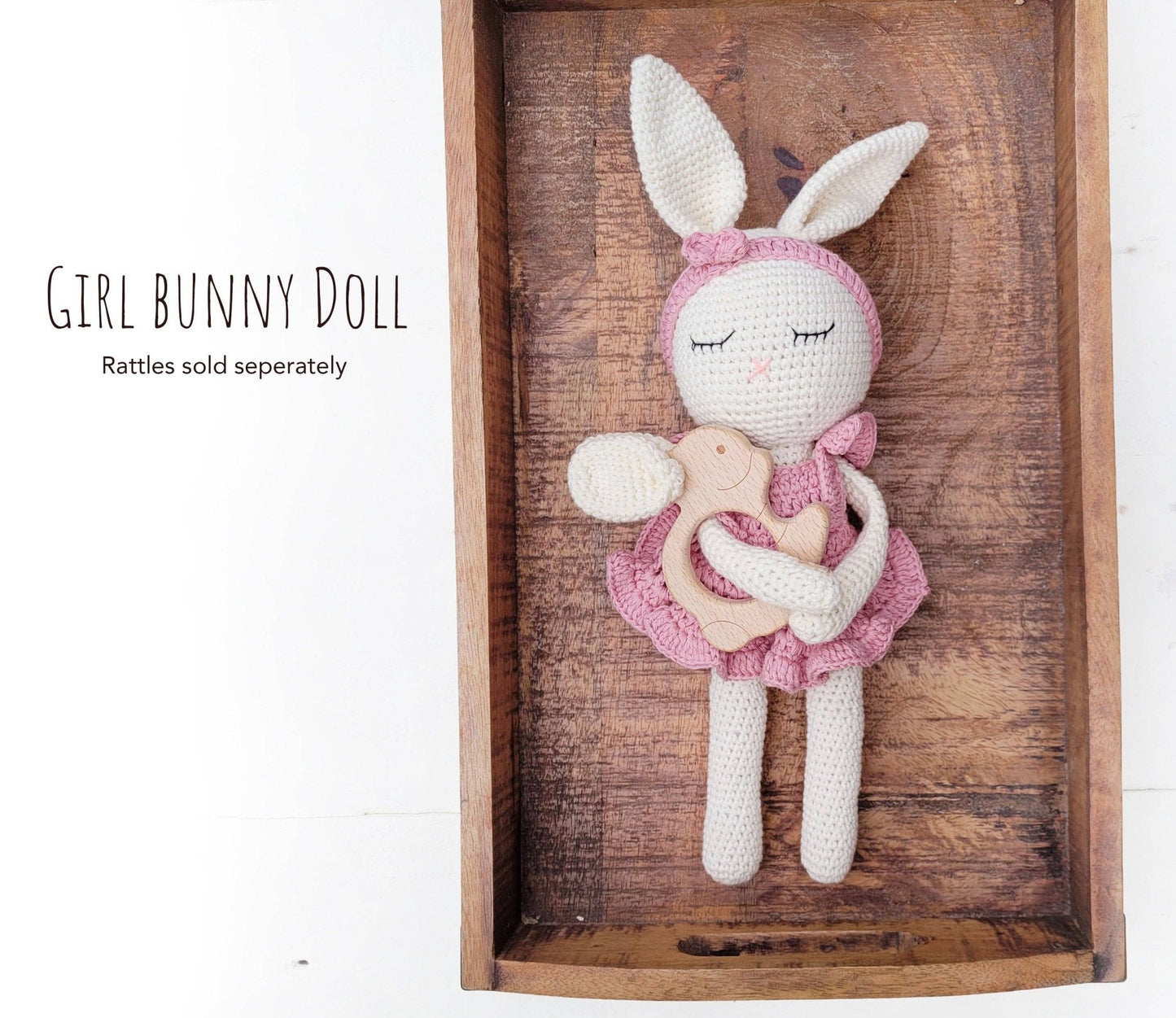 Sleepy Crochet Bunny Doll: Apricot Bunny Doll - Bossy Beans