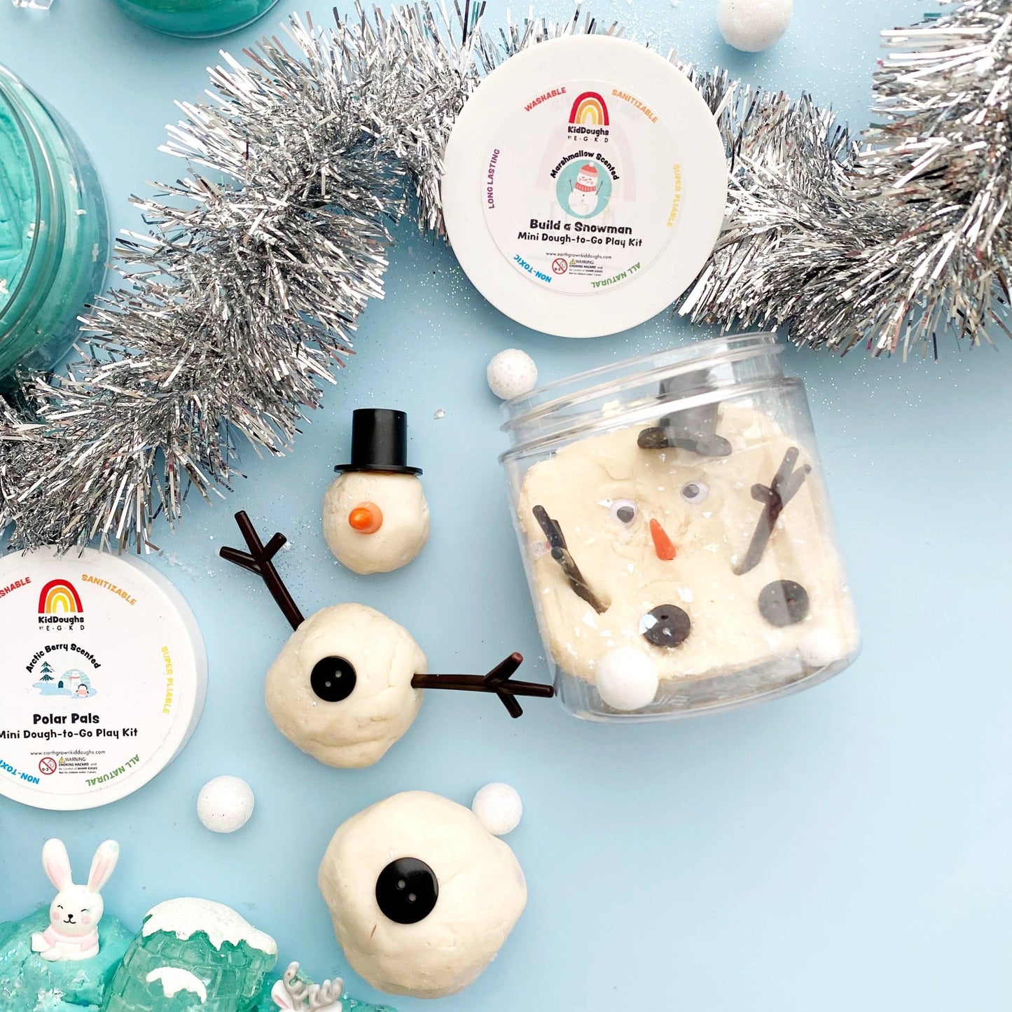 Snowman Mini KidDough - To - Go - Bossy Beans