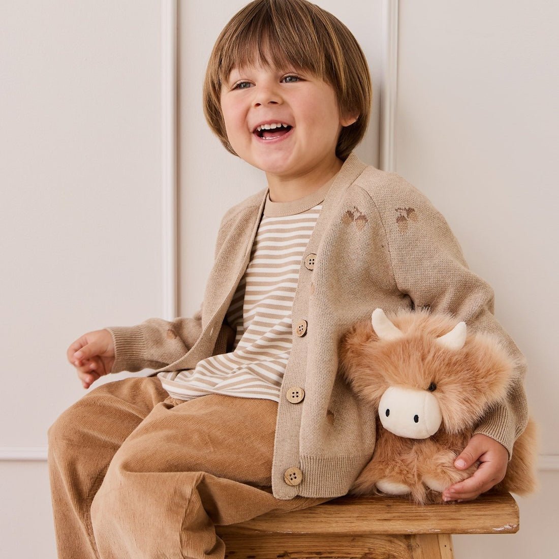 Snuggle Bunnies - Hilda The Highland Cow - Caramel - Bossy Beans