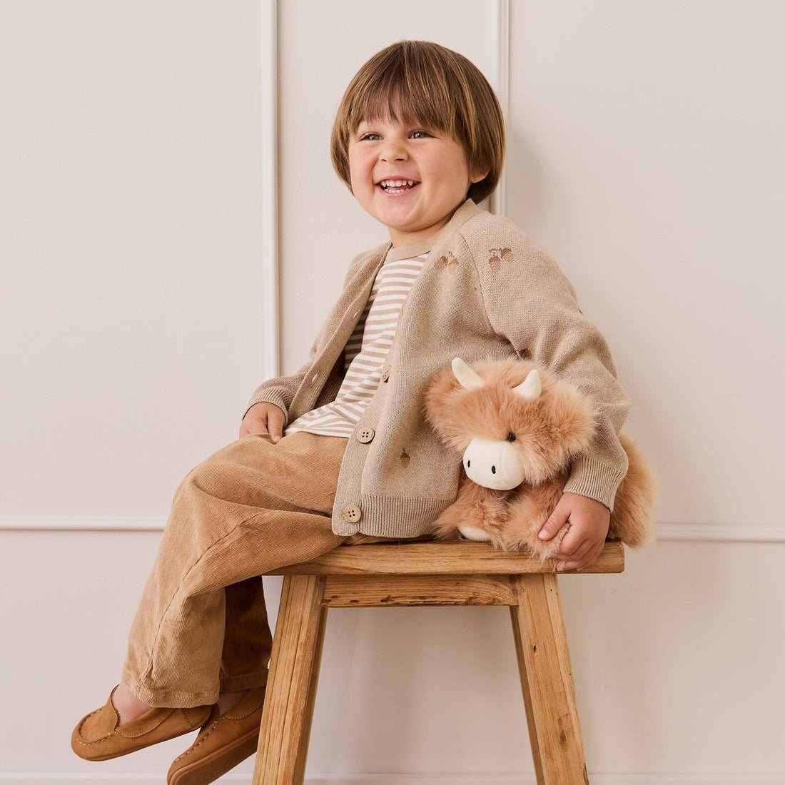 Snuggle Bunnies - Hilda The Highland Cow - Caramel - Bossy Beans