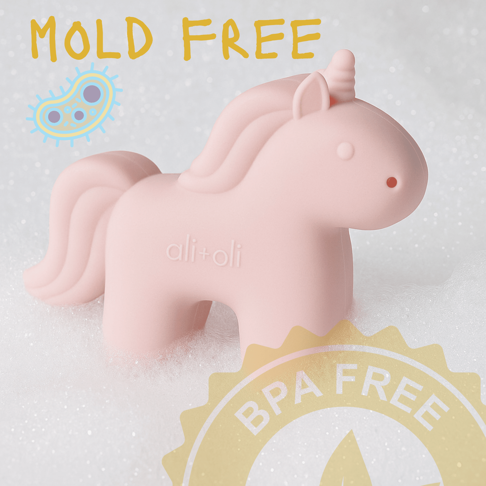 Squirt Water Bath Toy Set (Unicorn) Mold Free - Bossy Beans