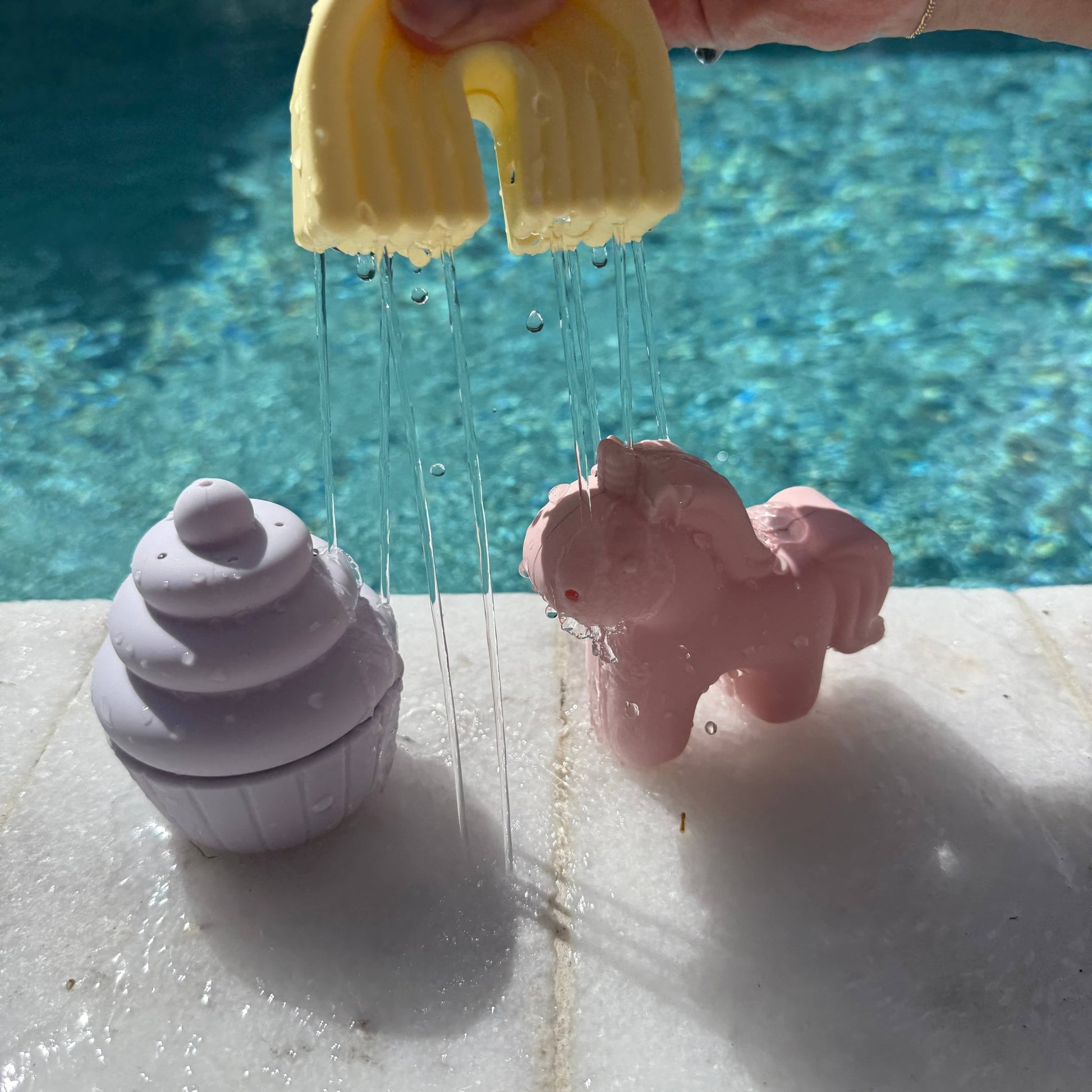 Squirt Water Bath Toy Set (Unicorn) Mold Free - Bossy Beans