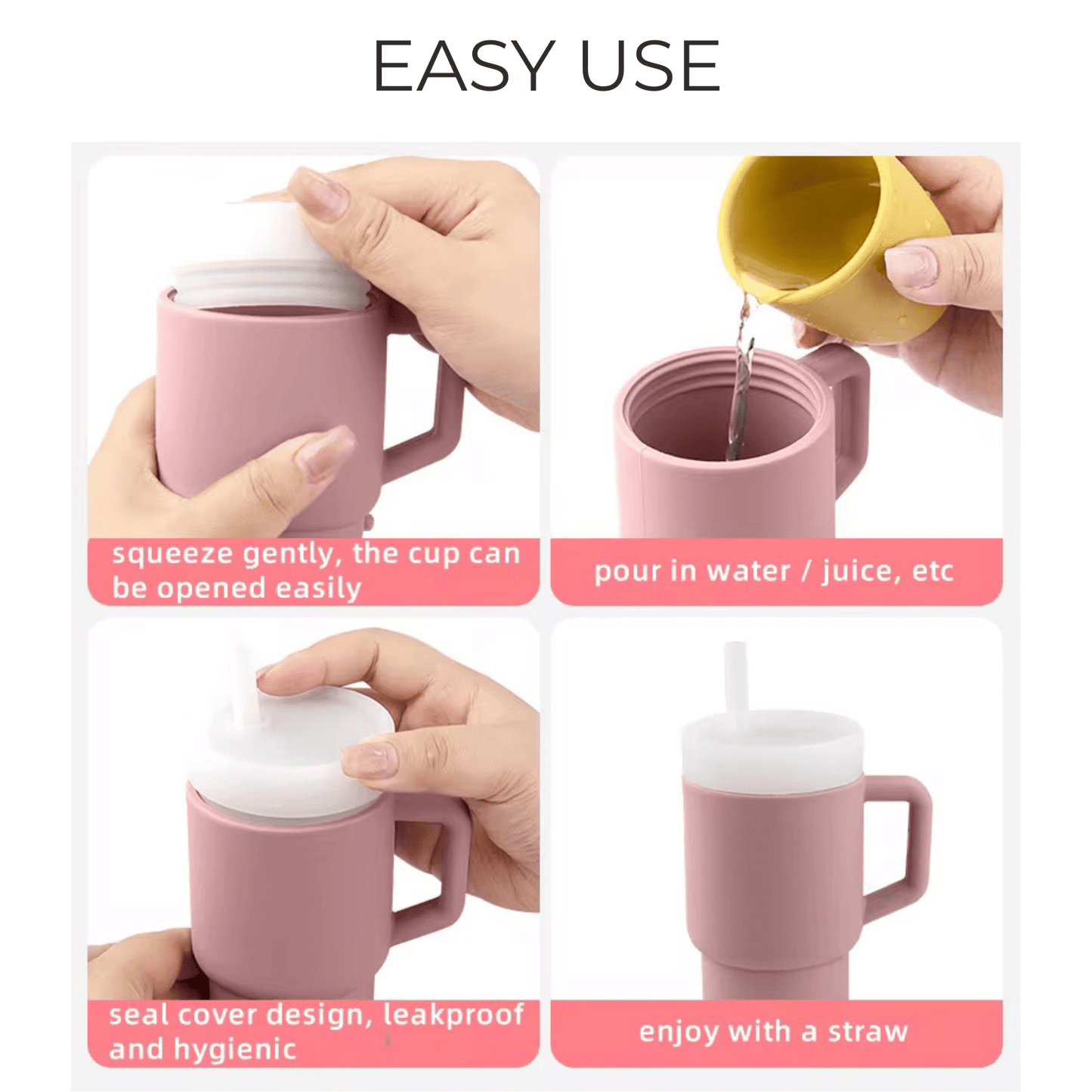 "Stanley-style" Tumbler - Cream - Bossy Beans