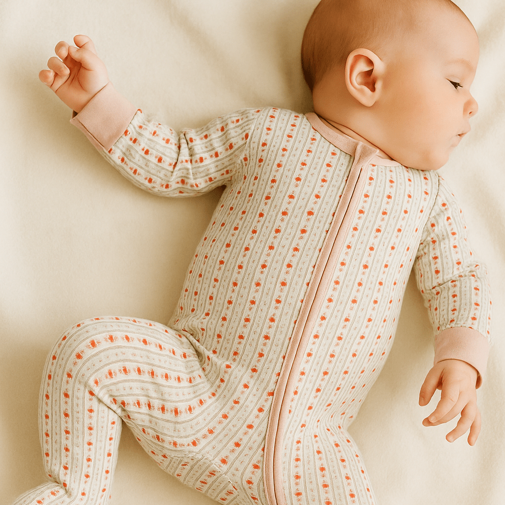 Strawberry Bamboo Baby Sleeper - Bossy Beans