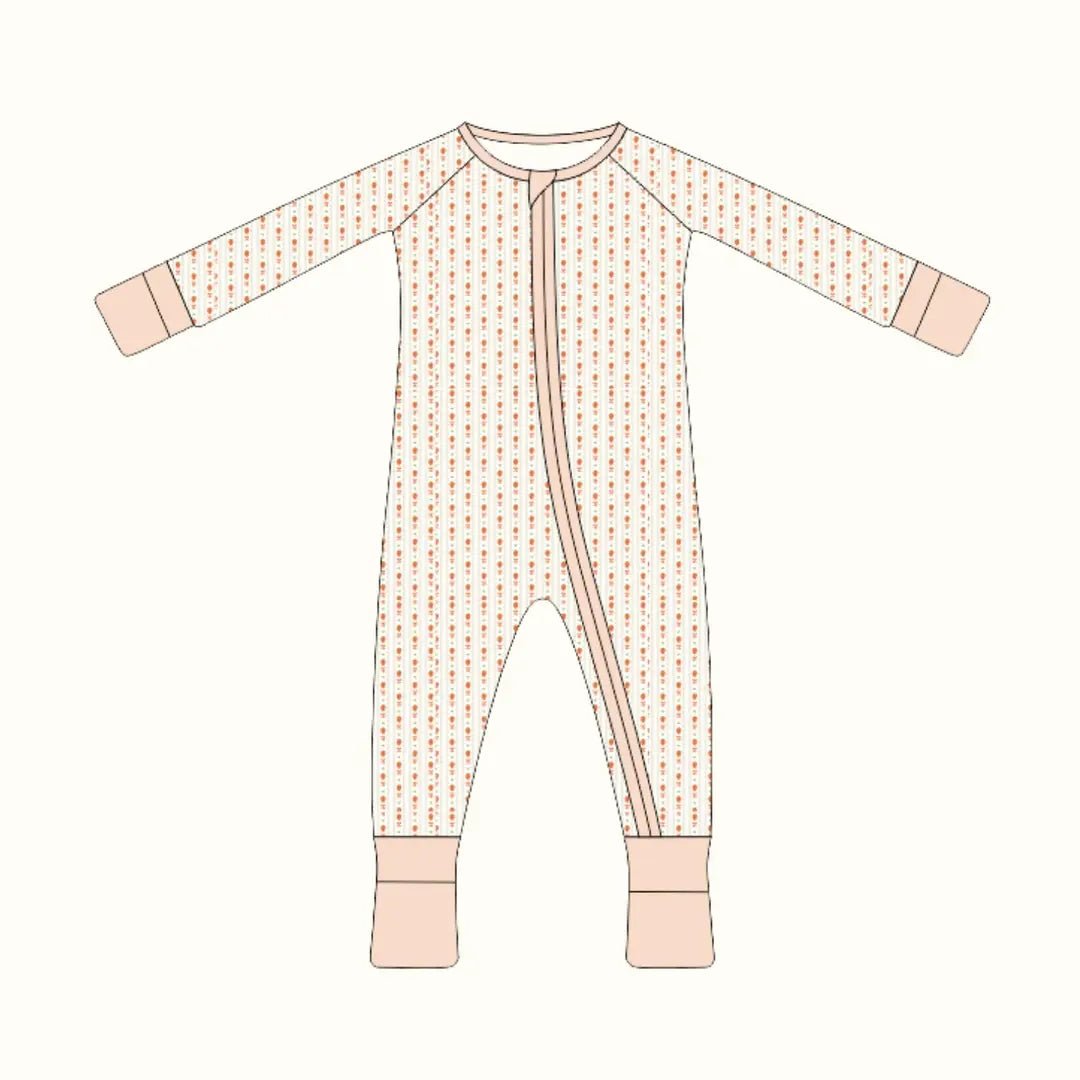 Strawberry Bamboo Baby Sleeper - Bossy Beans