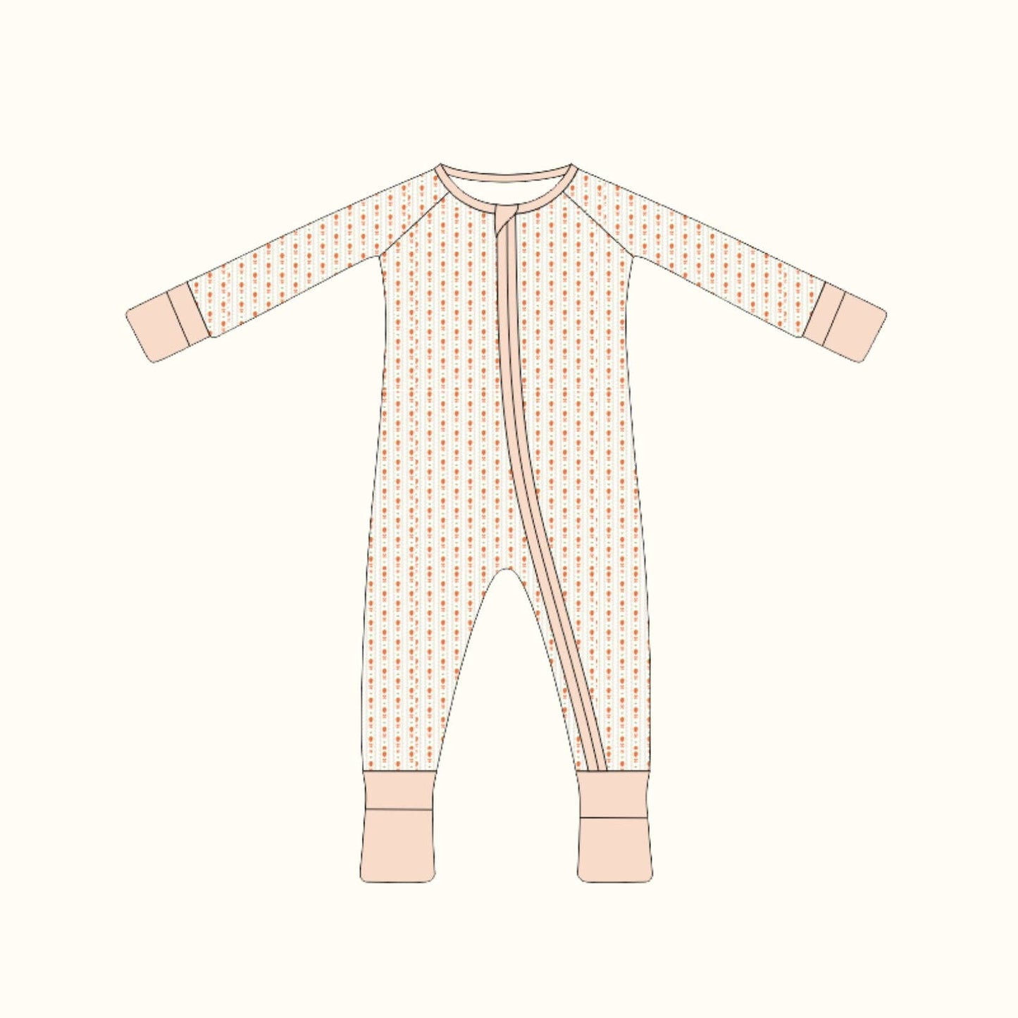 Strawberry Bamboo Baby Sleeper - Bossy Beans