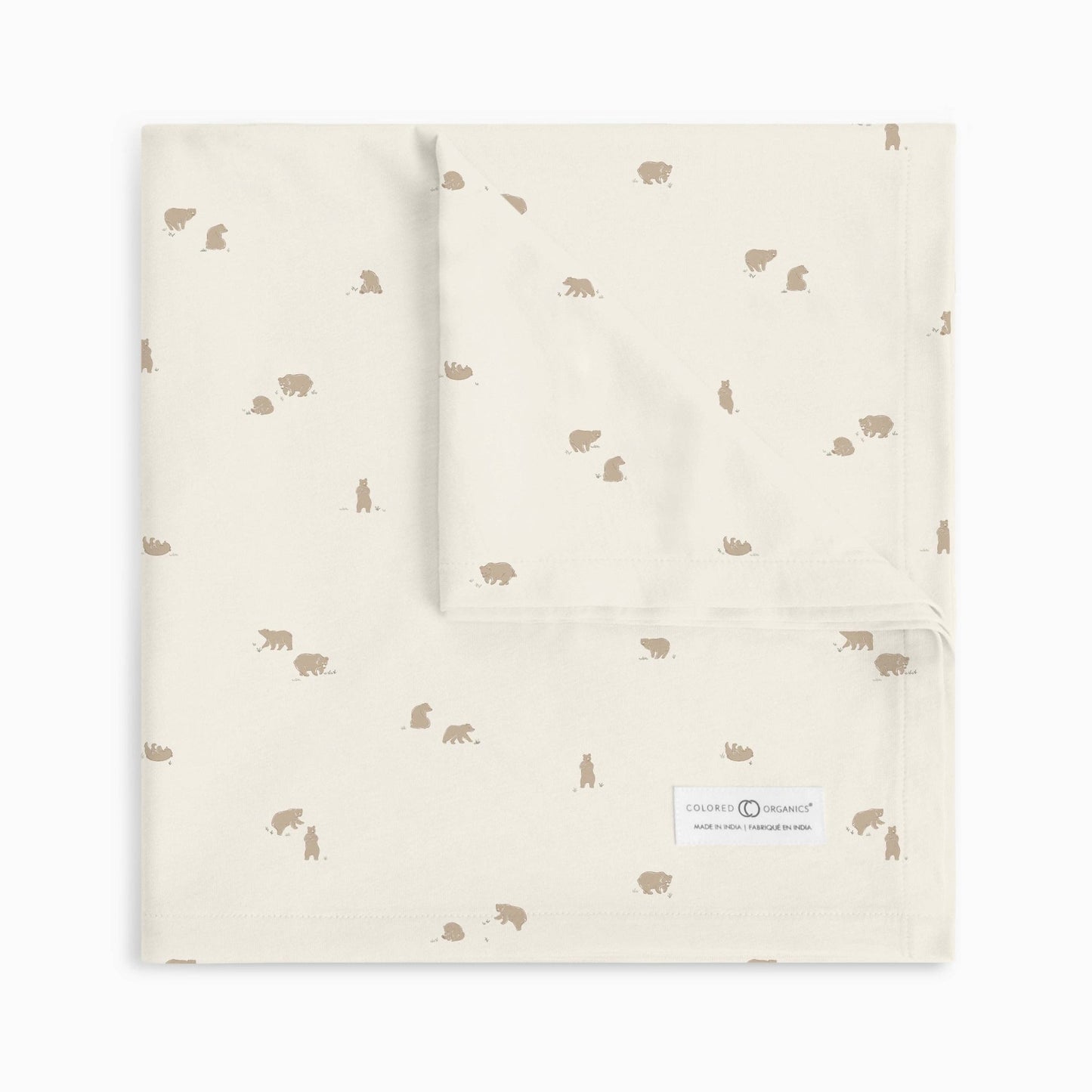 Swaddle Blanket - Bear / Truffle + Thyme - Bossy Beans