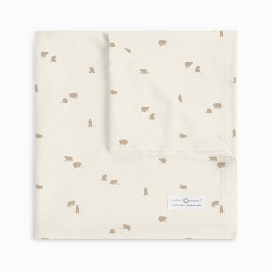 Swaddle Blanket - Bear / Truffle + Thyme - Bossy Beans