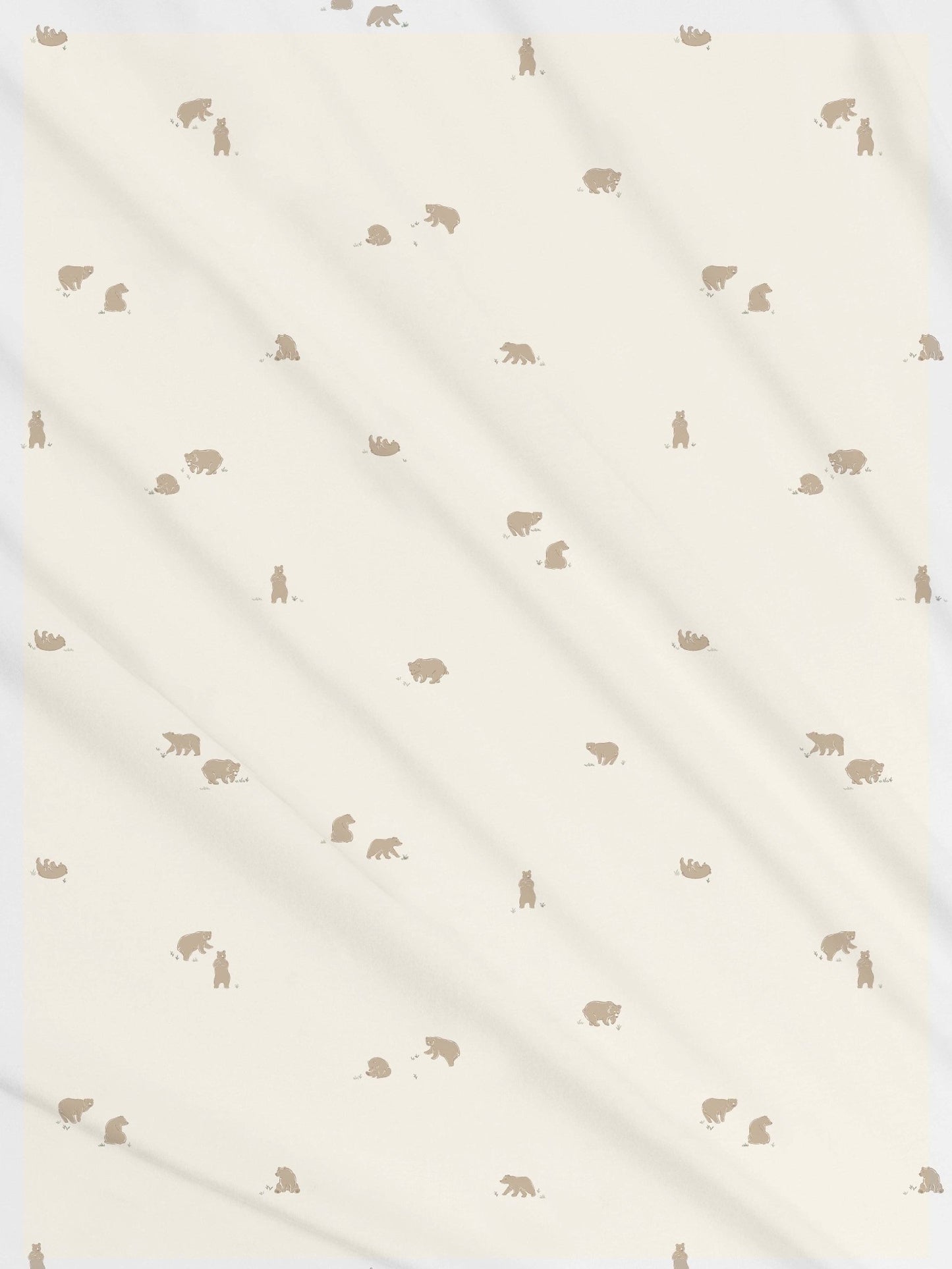 Swaddle Blanket - Bear / Truffle + Thyme - Bossy Beans