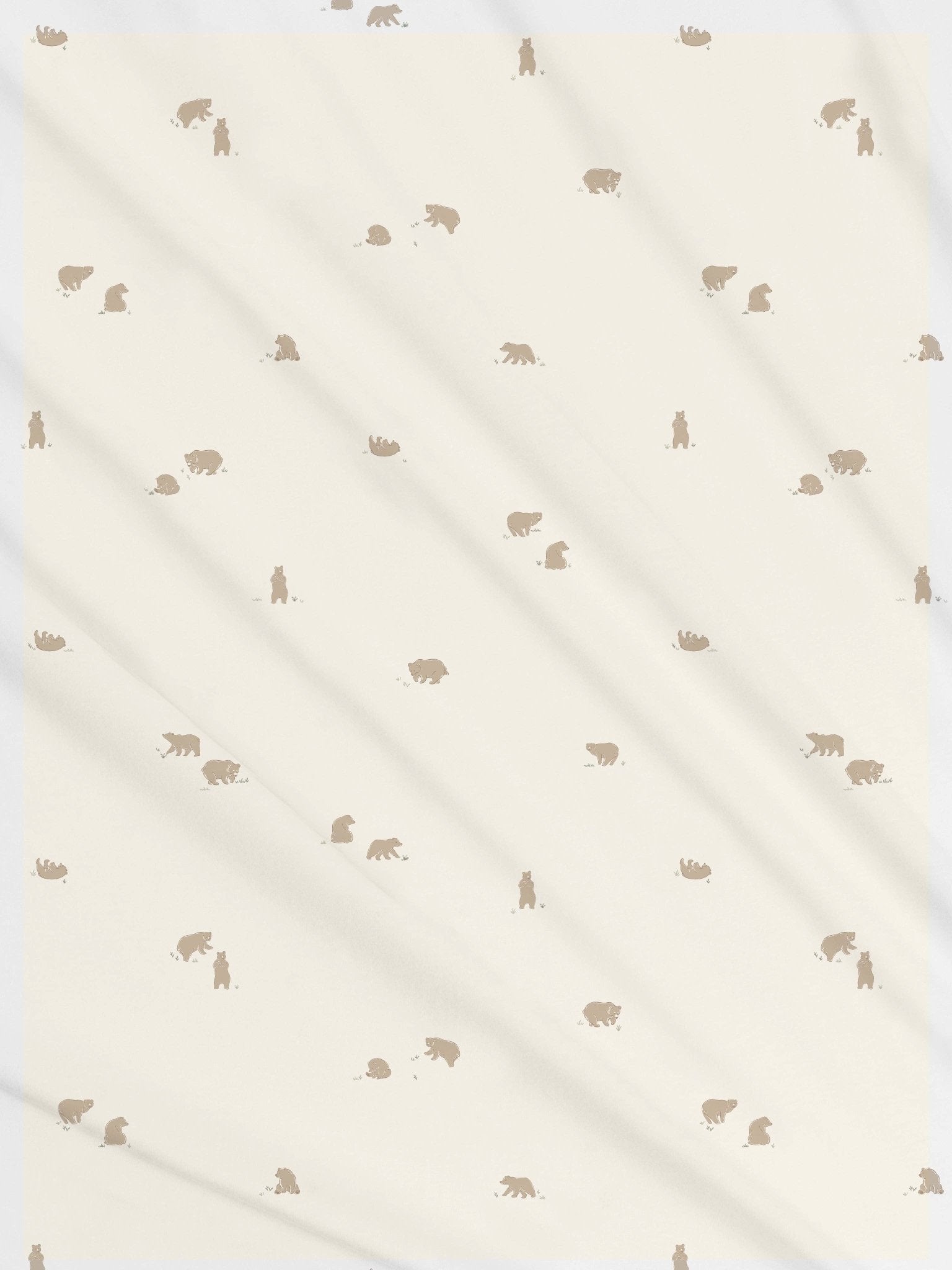 Swaddle Blanket - Bear / Truffle + Thyme - Bossy Beans