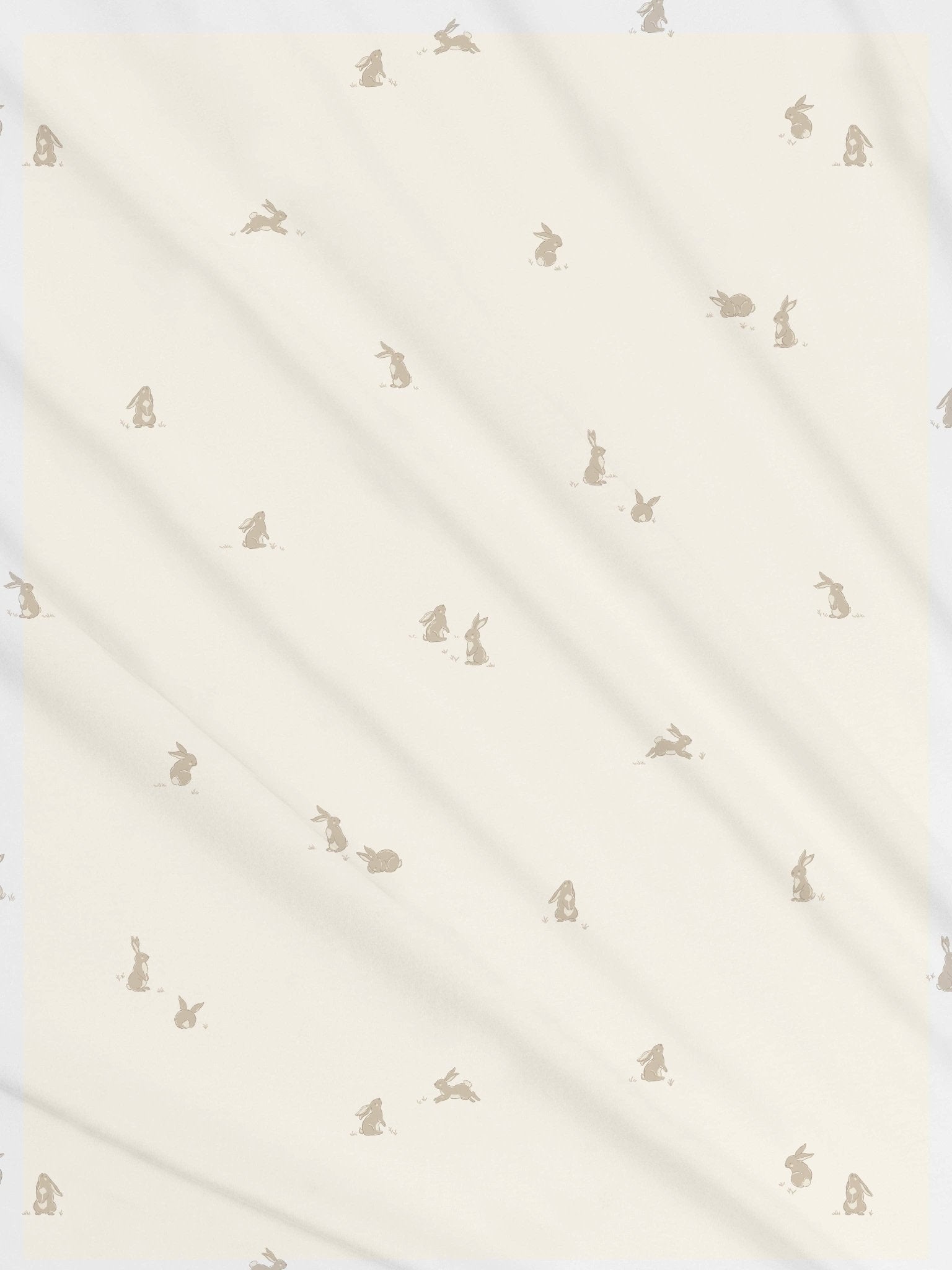 Swaddle Blanket: Bunny / Oat + Clay - Bossy Beans