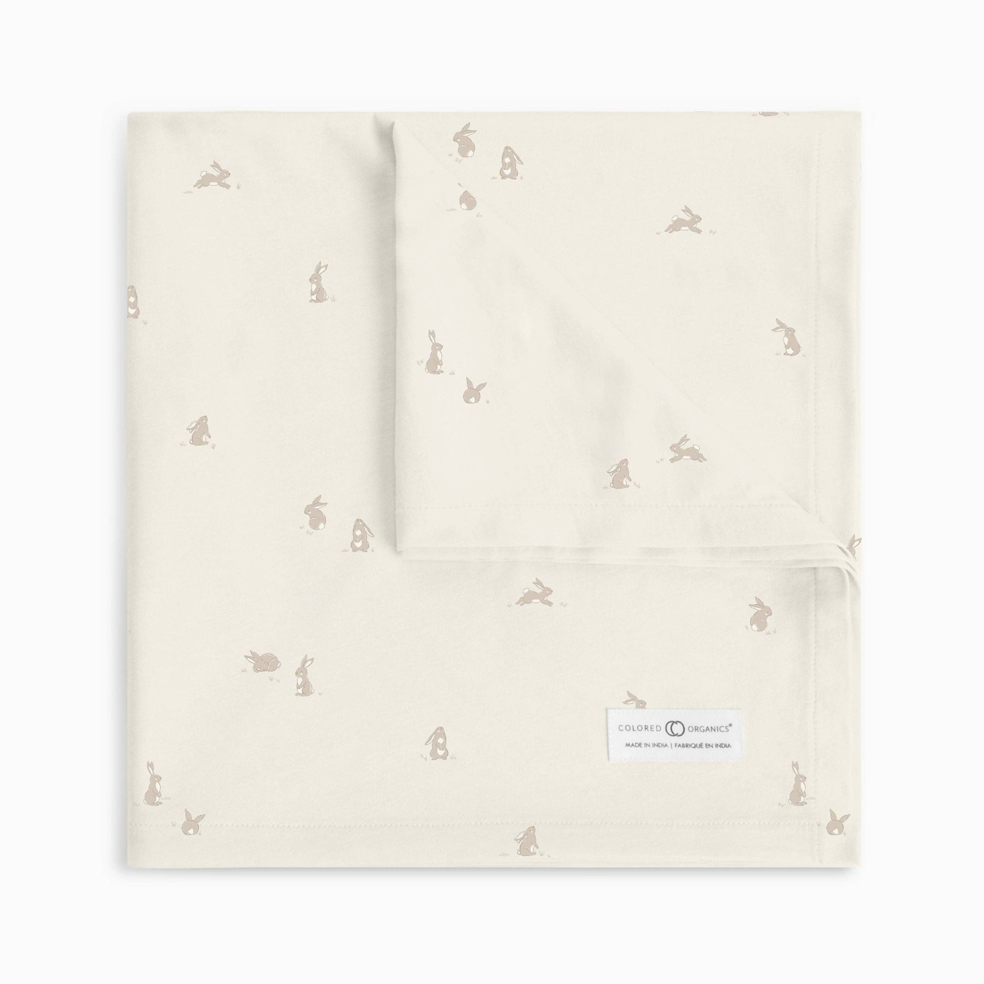 Swaddle Blanket: Bunny / Oat + Clay - Bossy Beans