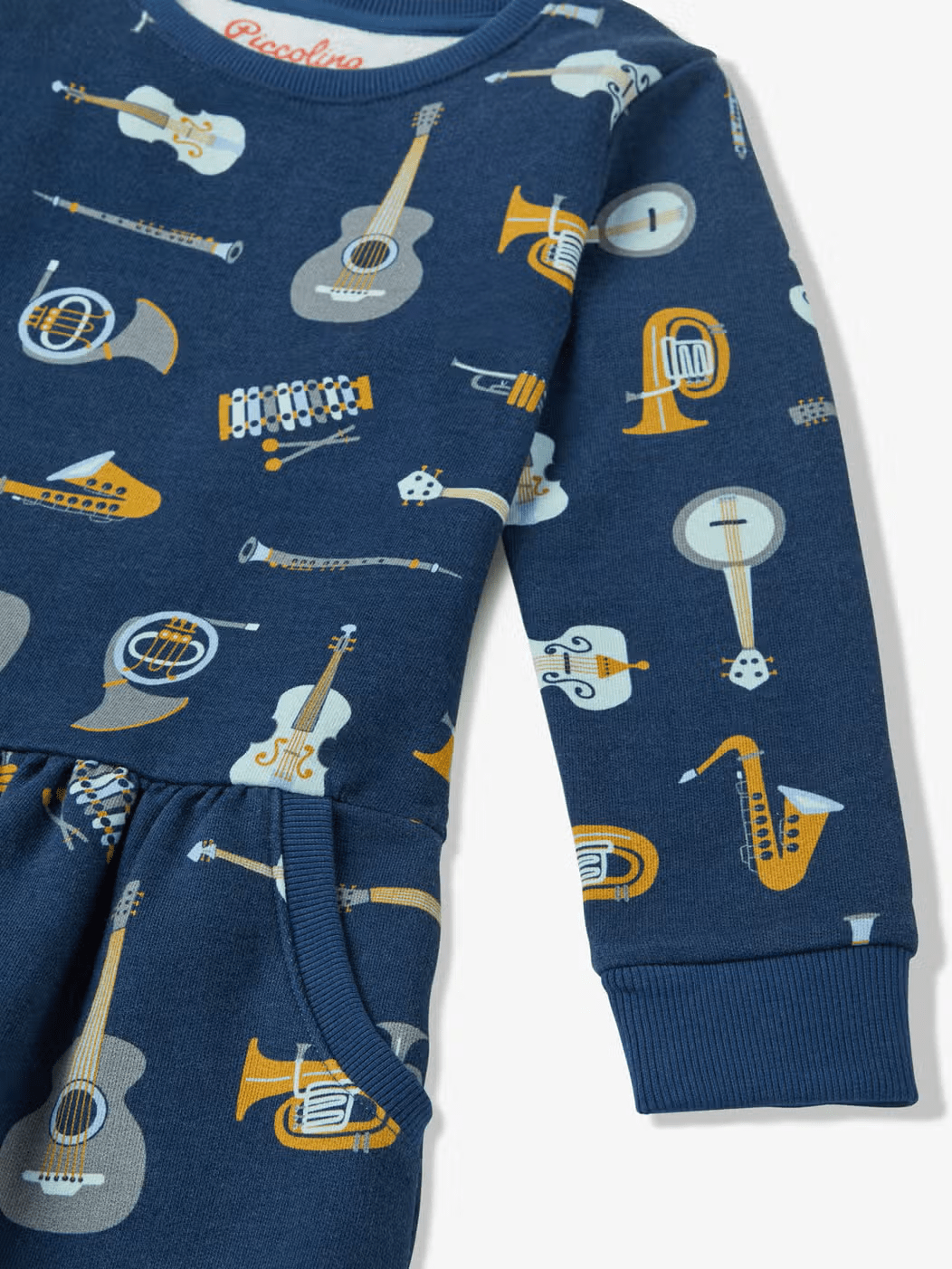 Sweatshirt Dress with Pockets - Music - Bossy Beans