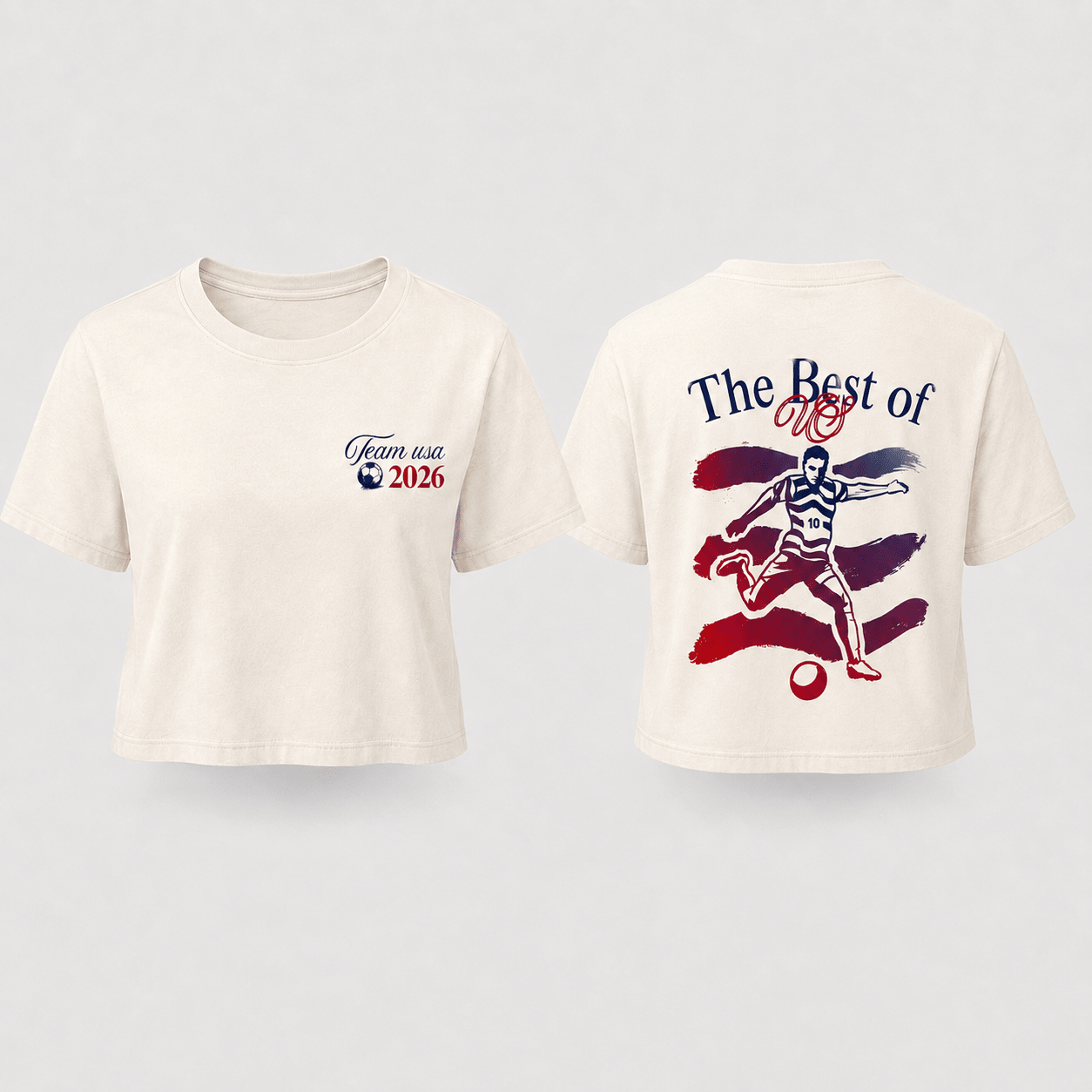 Team USA World Cup T-shirt - Women's Crop - Bossy Beans