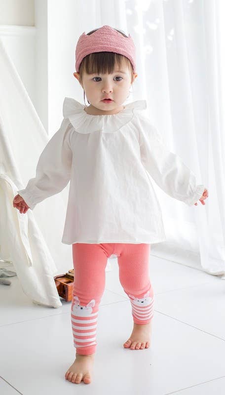 Toddler Leggings: Pink Bunny - Bossy Beans