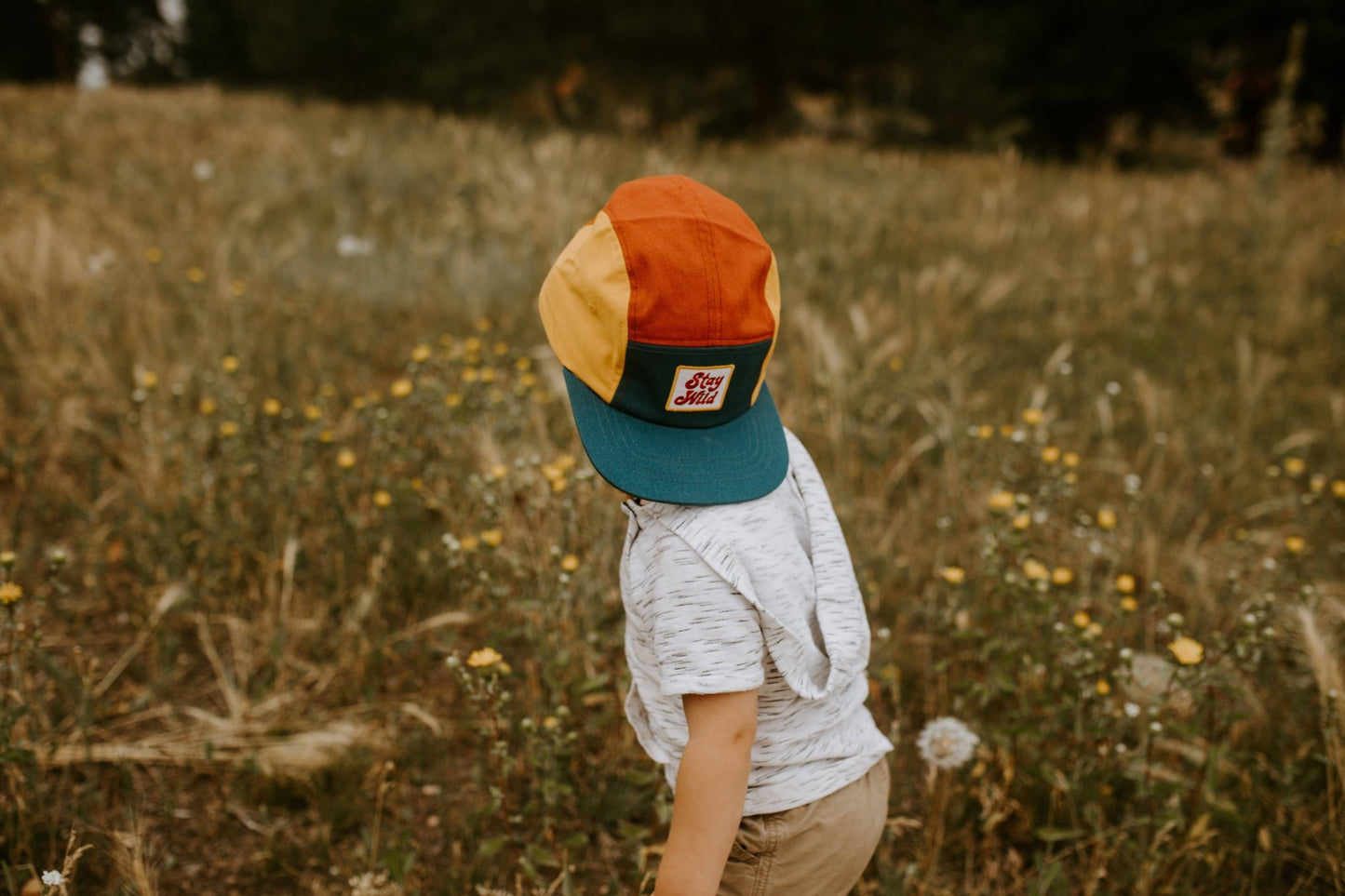 Trek Light - Baby/Toddler & Youth Five - Panel Camp Hat | Stay Wild - Bossy Beans