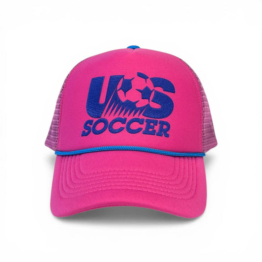 US Soccer Retro 1993 Pink Foam Trucker - Bossy Beans
