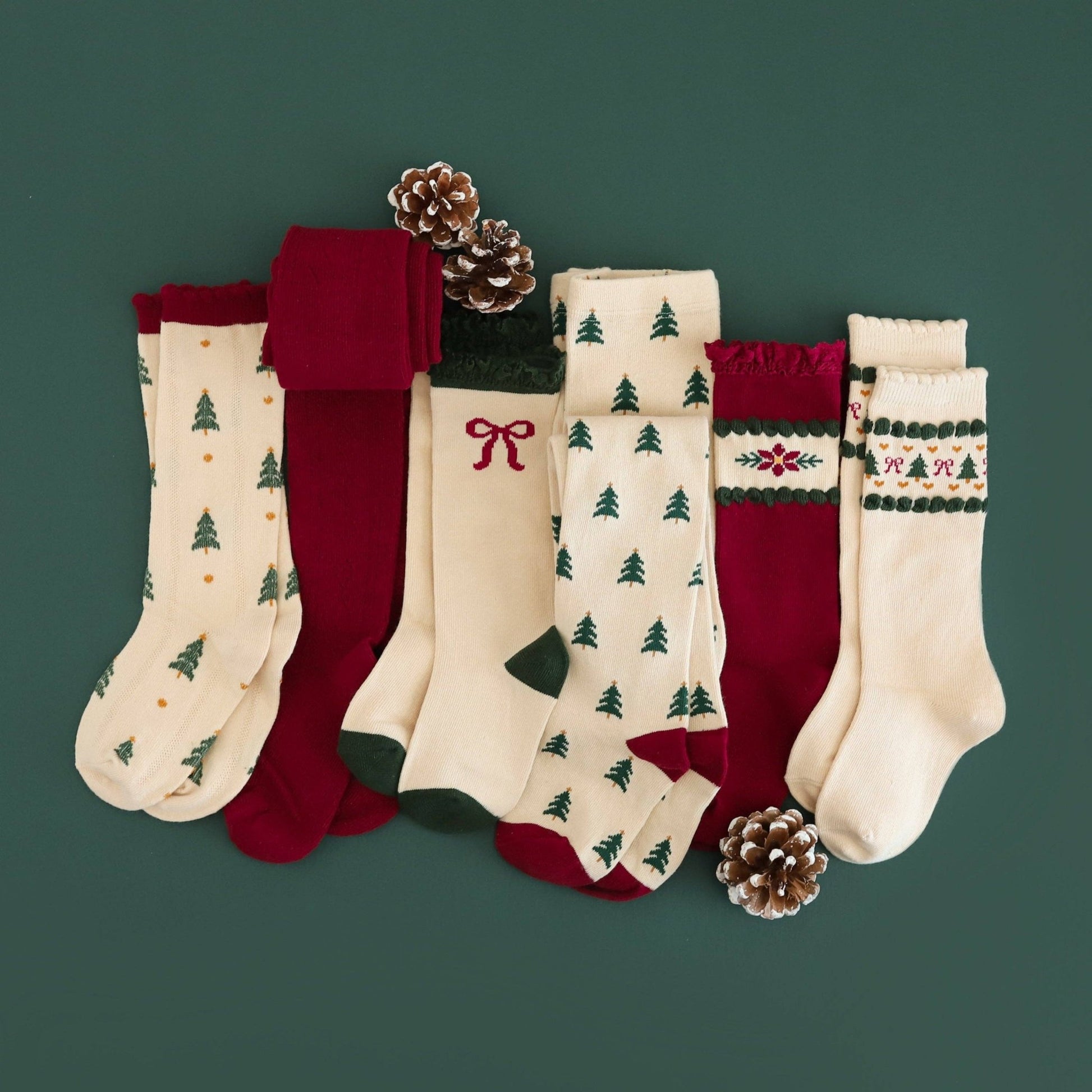 Vanilla Bow Lace Top Knee High Socks - Bossy Beans