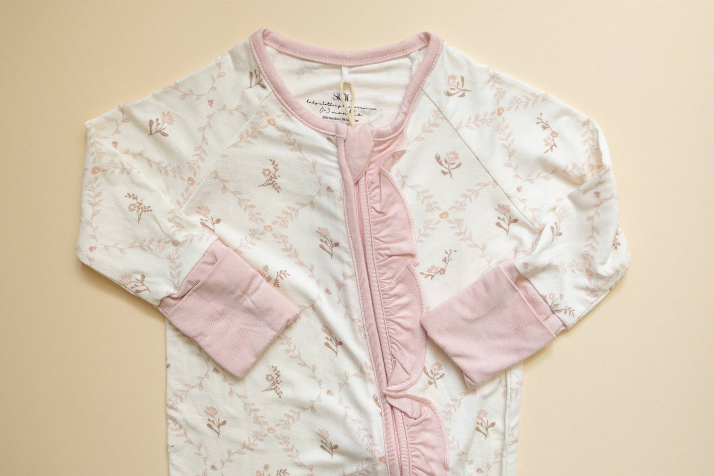 Vintage Rose Bamboo Romper - Bossy Beans