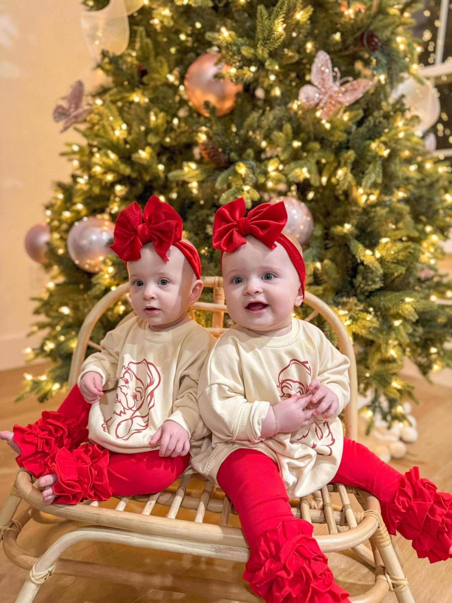 Vintage Santa Christmas Sweatshirt Romper - Bossy Beans