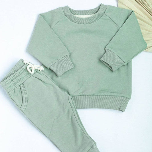 Two-Piece Organic Sweatsuit - Sage Green