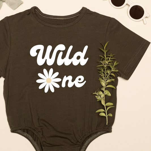 Wild one bamboo/spandex romper