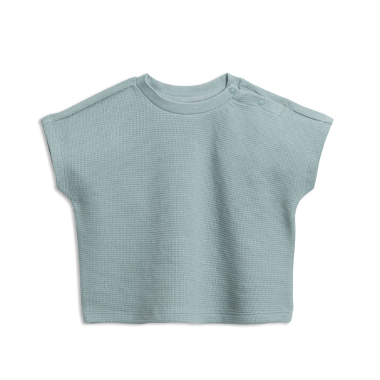 Colored Organics - Organic Baby and Kids Dylan Dolman Waffle Tee - Ocean 