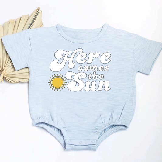 Here comes the sun t-shirt bubble romper