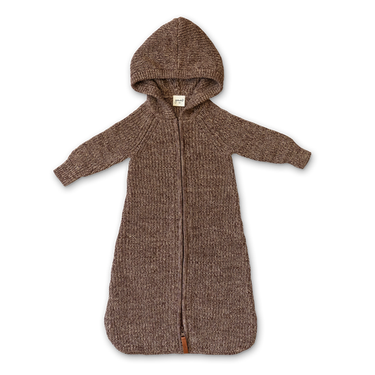 Cotton Knit Baby Wearable Blanket - Bark