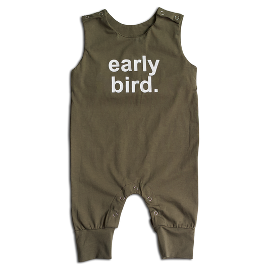 Romper: Early Bird - Olive