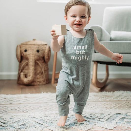 Romper: Small But Mighty - Gray