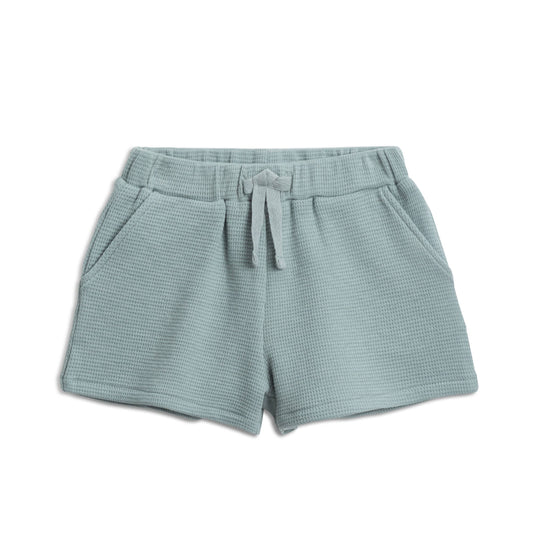 Organic Baby & Kids Nori Waffle Shorts - Ocean