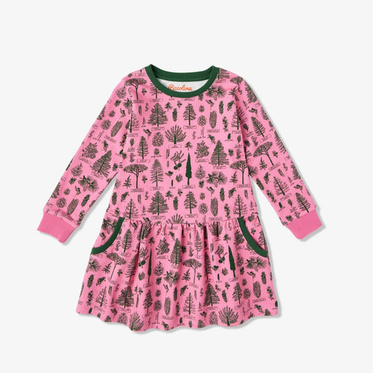 botany hot pink sweatshirt dress