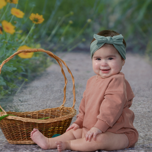 Organic Bubble Romper Sweatshirt - Clay