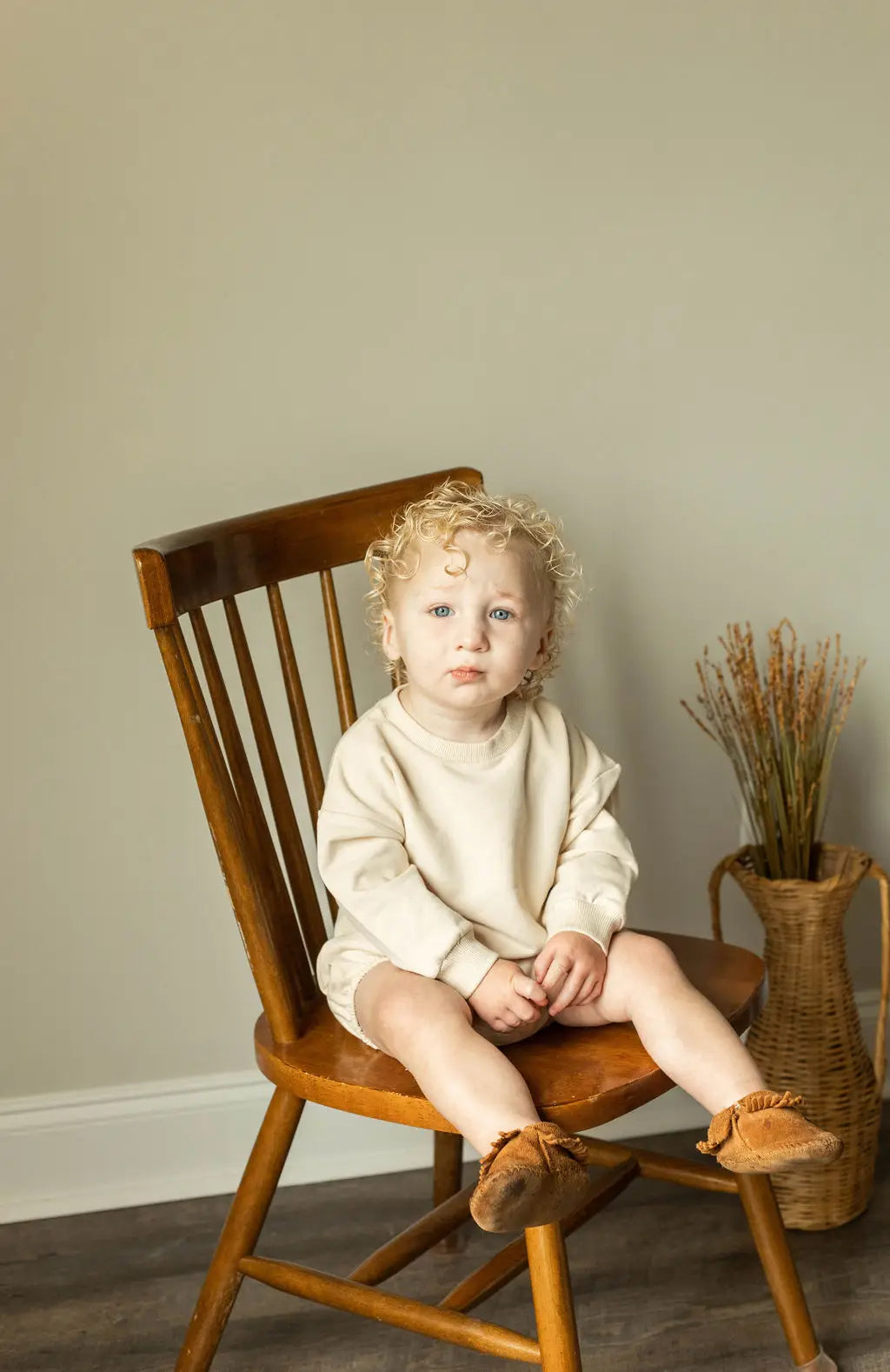 Organic Bubble Romper Sweatshirt - Clay