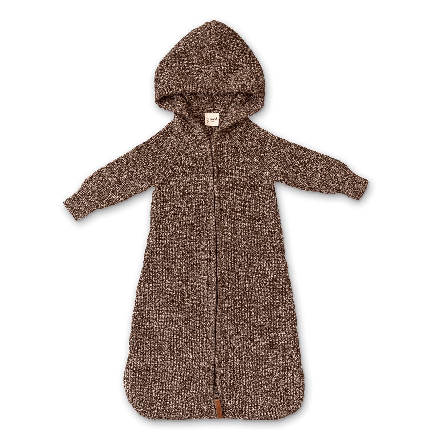 Cotton Knit Baby Wearable Blanket - Bark - Bossy Beans