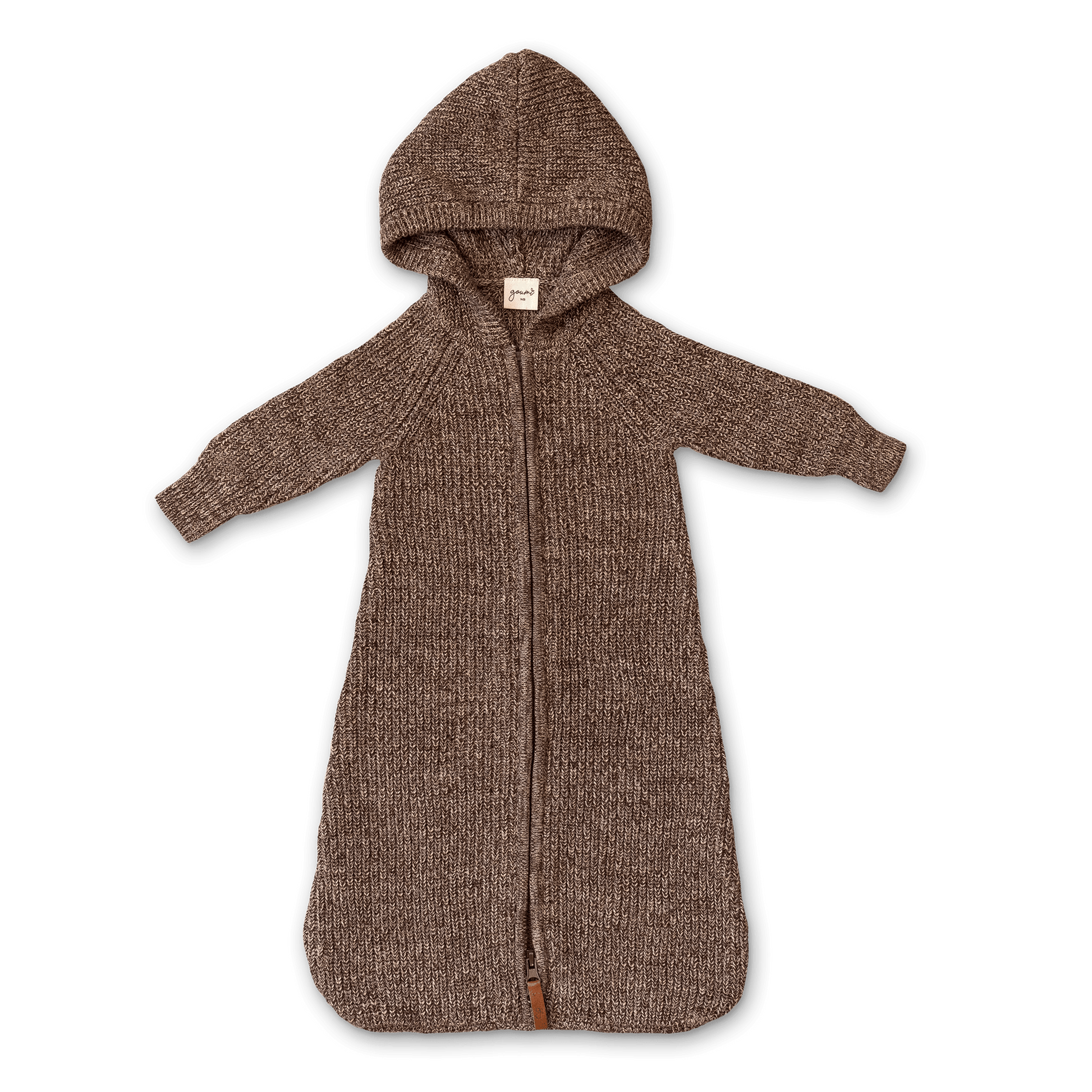 Cotton Knit Baby Wearable Blanket - Bark - Bossy Beans