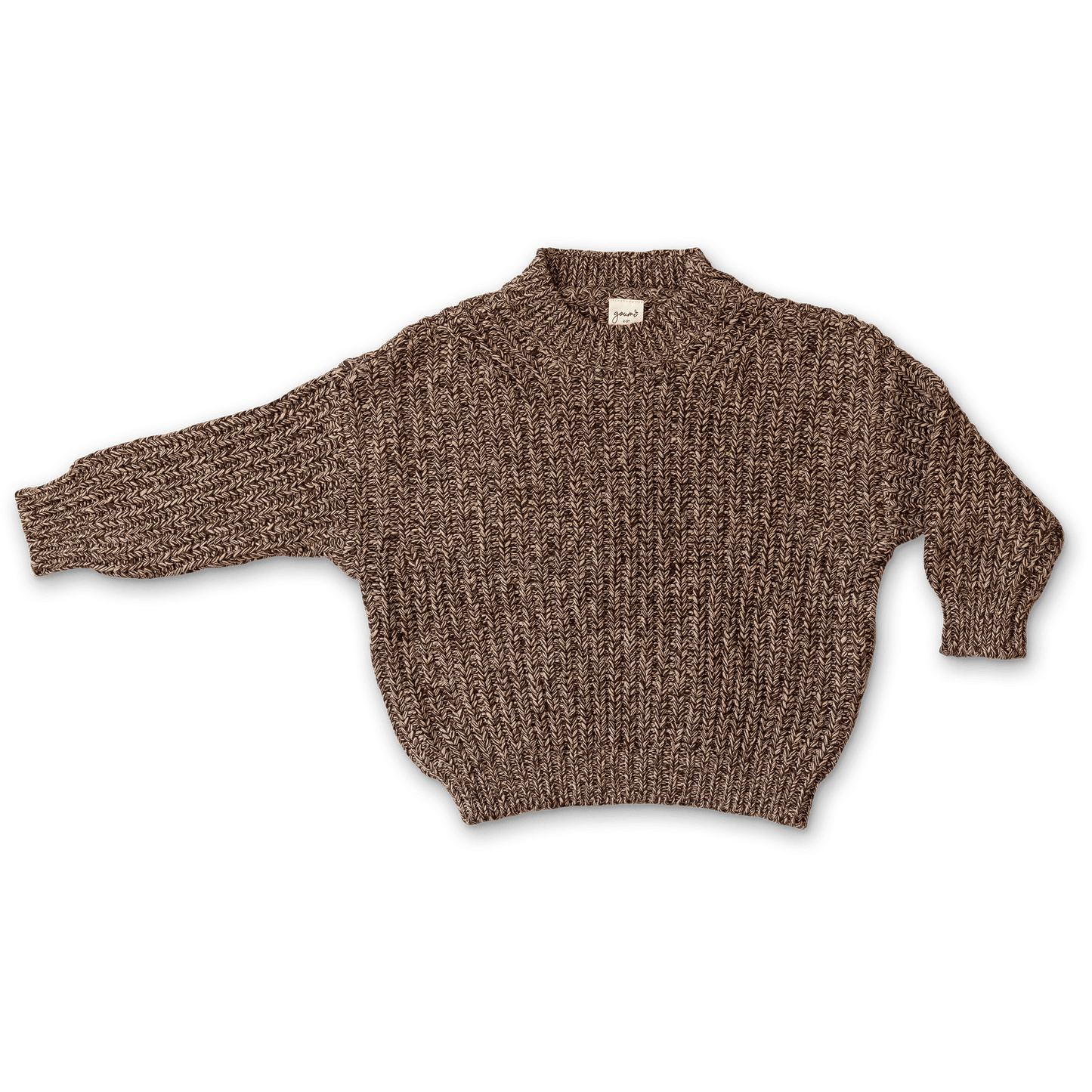 Cotton Toddler Chunky Knit Sweater - Bark - Bossy Beans