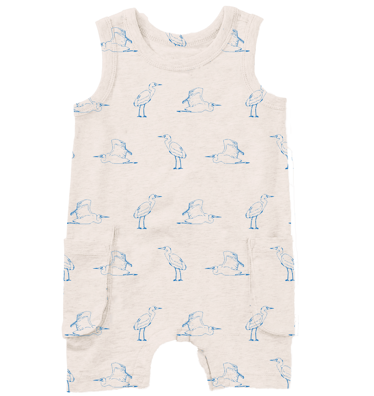 Egret Pocket Playsuit - Bossy Beans