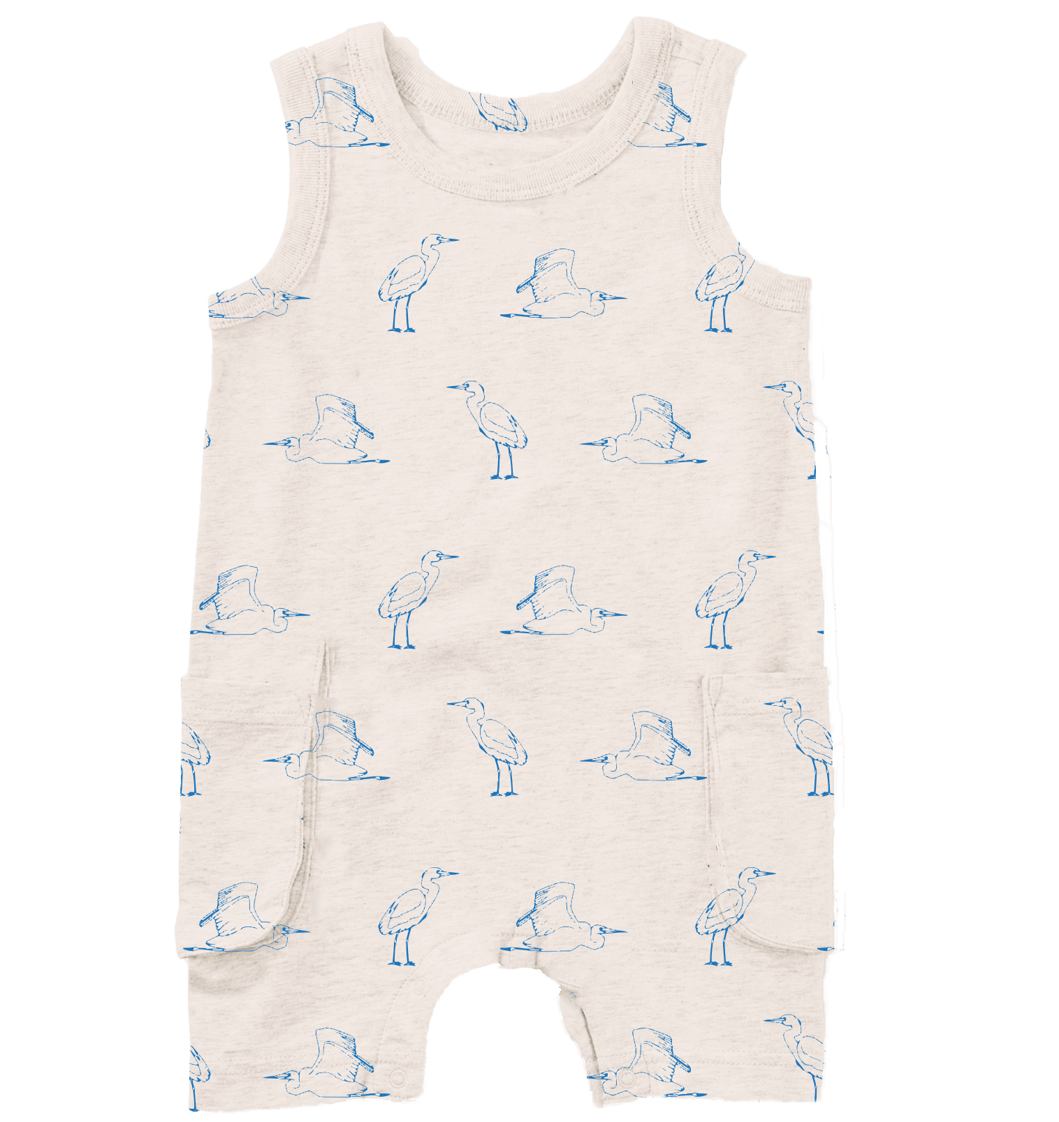 Egret Pocket Playsuit - Bossy Beans