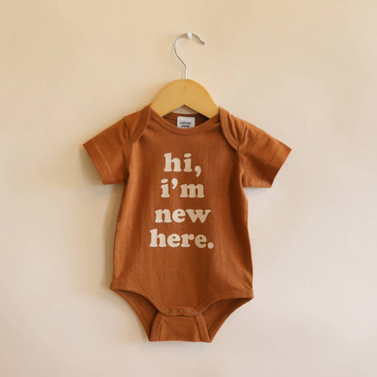 Hi, I'm New Here. Baby Bodysuit - Ginger