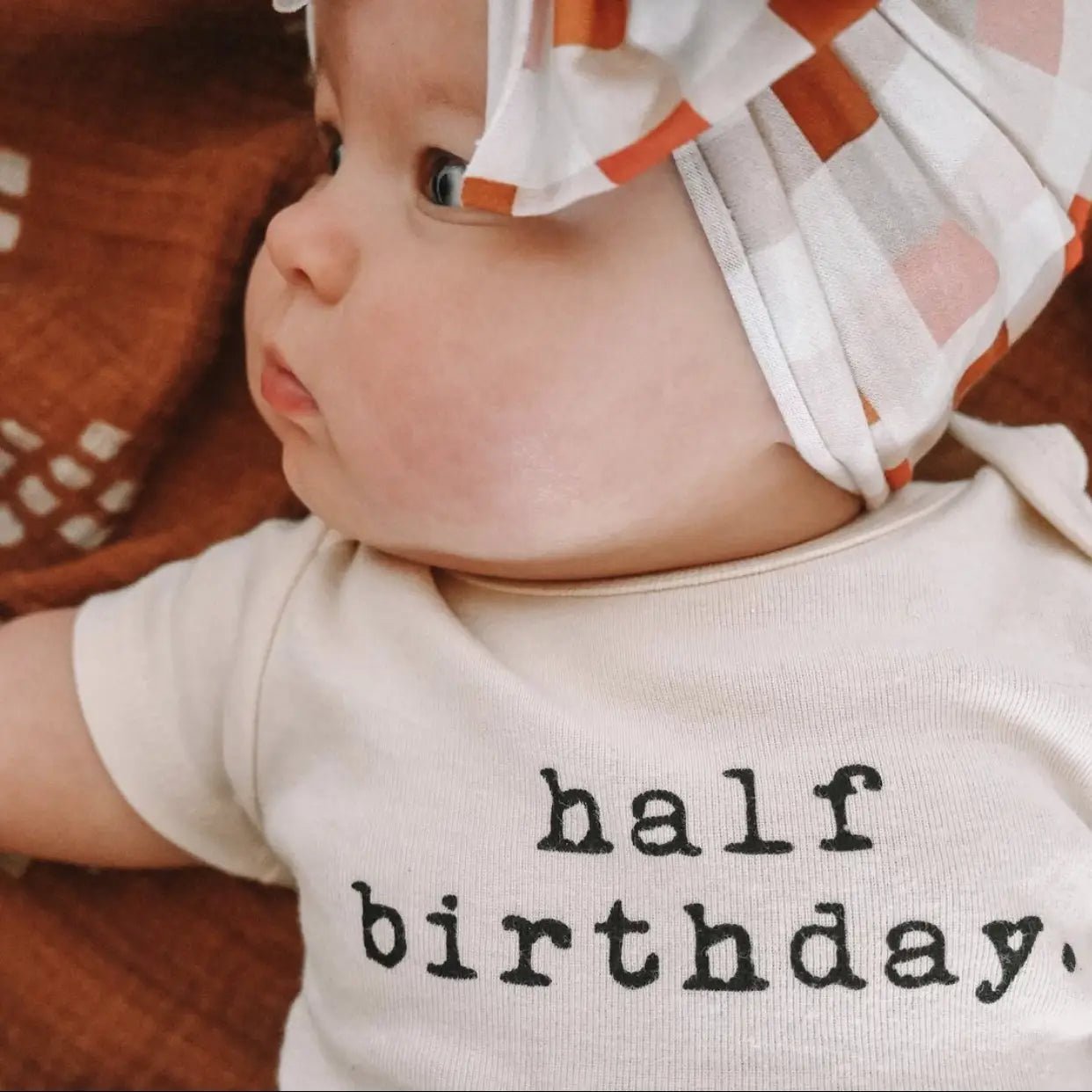 Half Birthday Organic Bodysuit | Short Sleeve - Bossy Beans