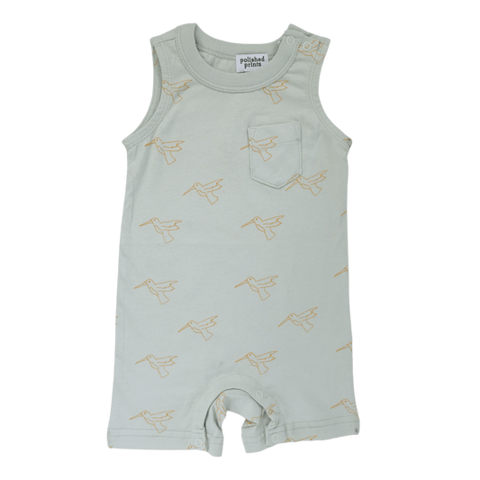 Hummingbird Shorty Romper - Organic Cotton - Bossy Beans