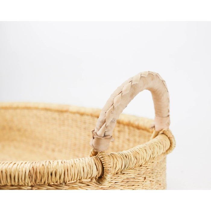 Jojo Baby Changing Basket - Natural Handle - Bossy Beans