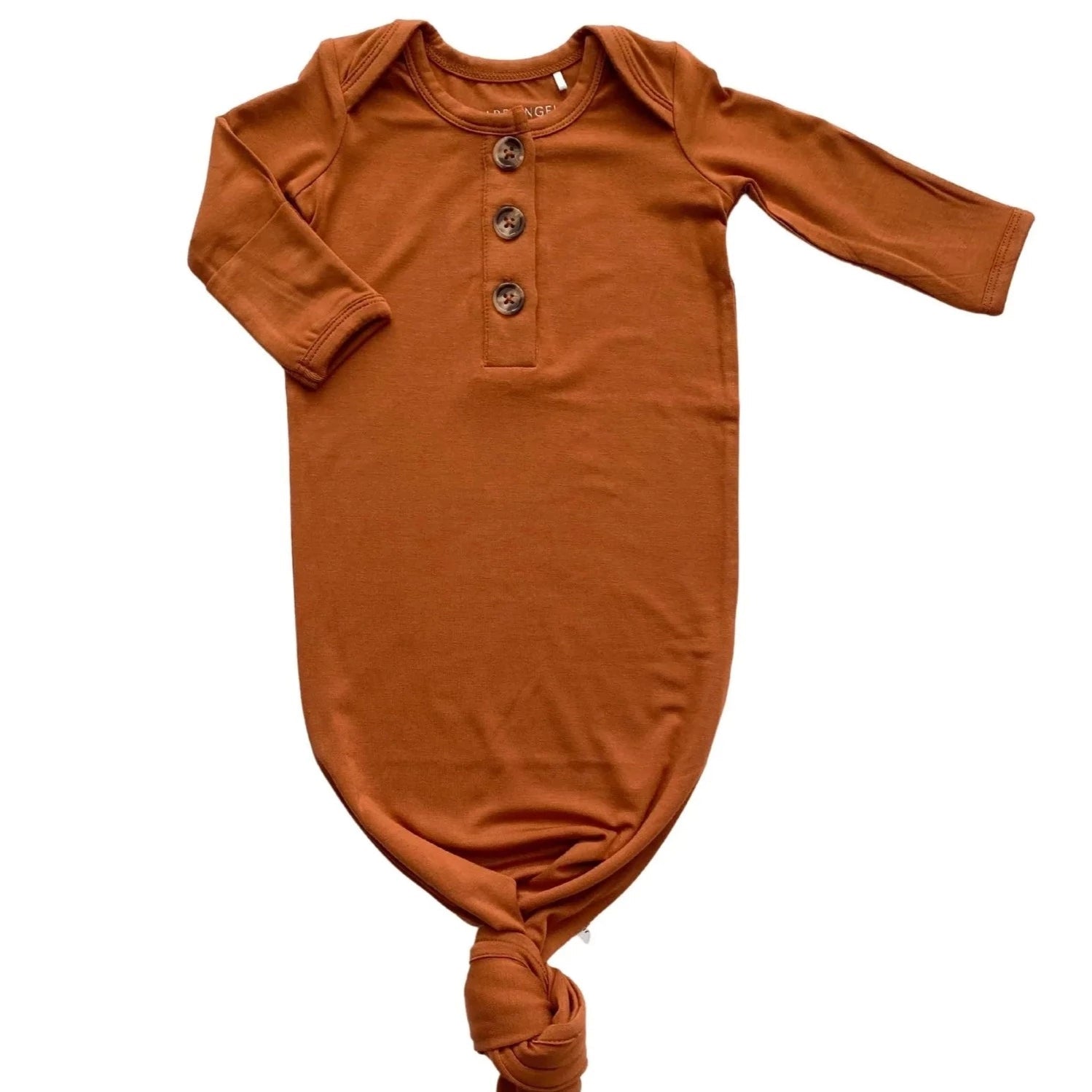 Knotted Baby Gown - Cinnamon - Bossy Beans