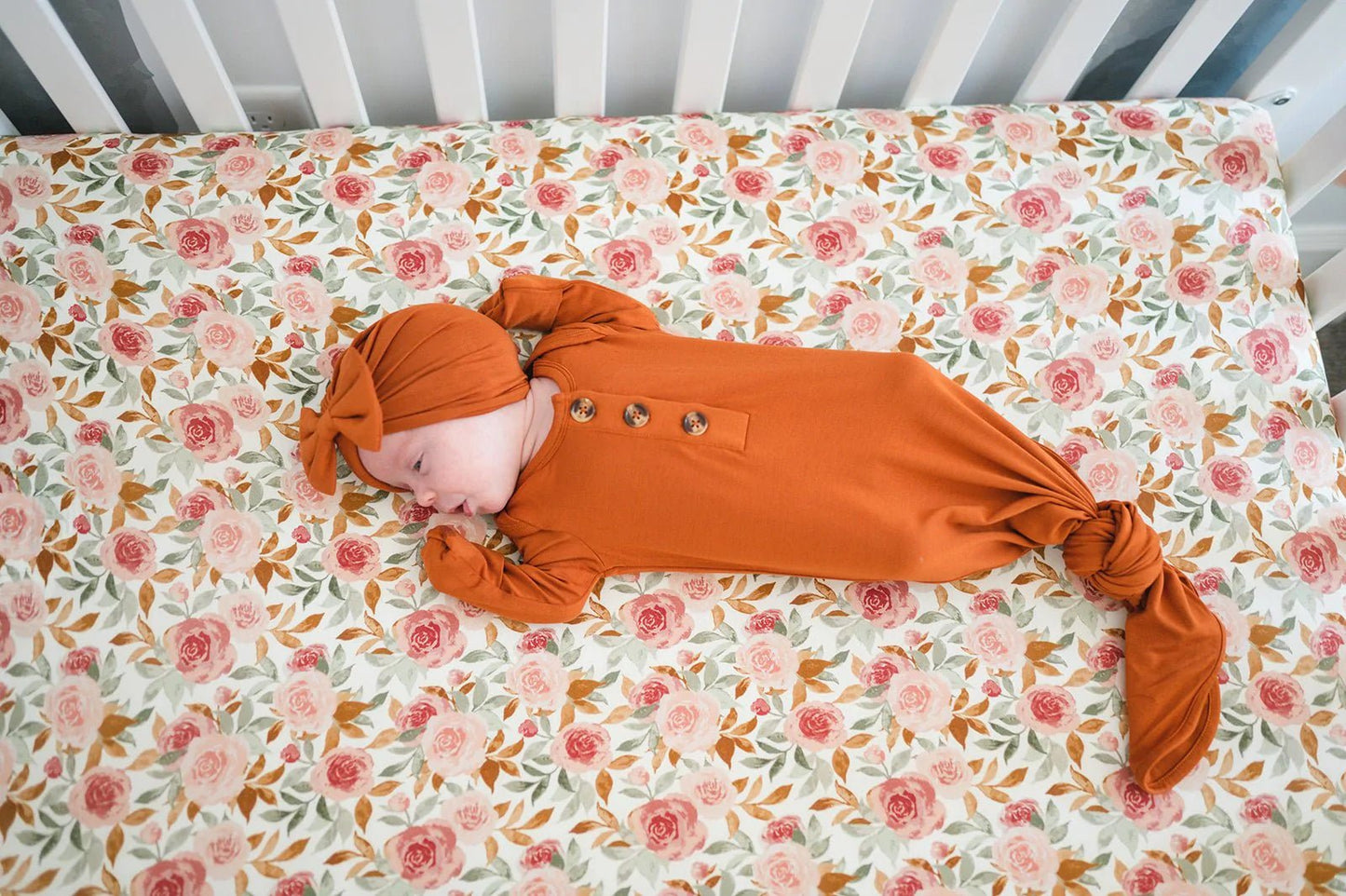Knotted Baby Gown - Cinnamon - Bossy Beans