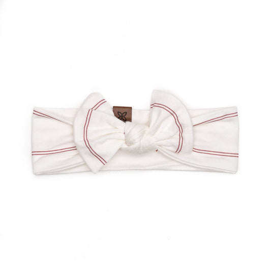 Knotted Bow - Rose Stripe - Bossy Beans
