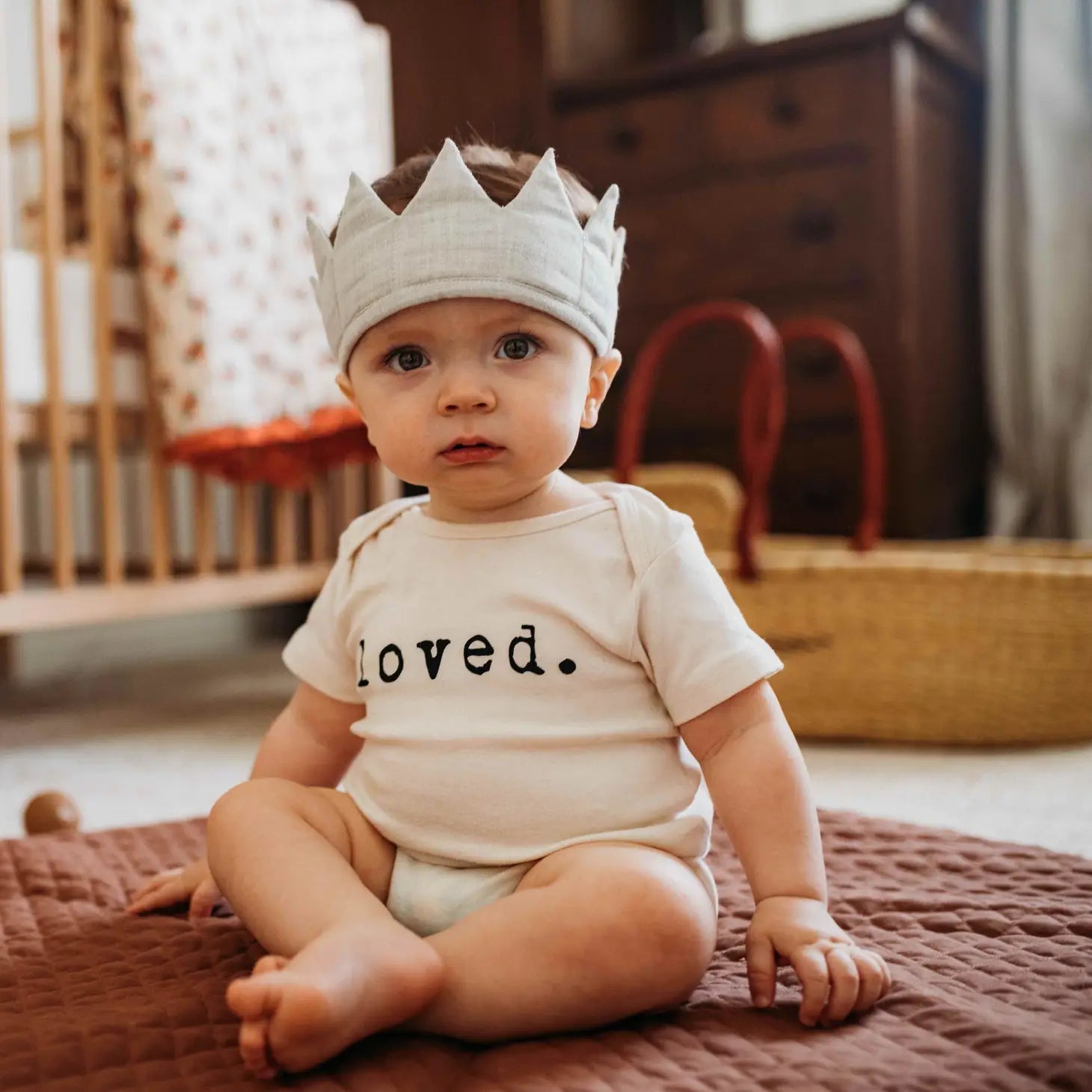Loved Organic Baby Bodysuit | Short Sleeve - Bossy Beans